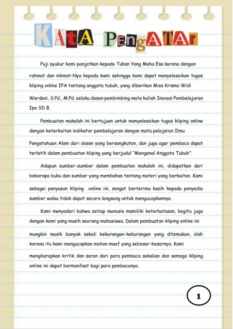 Kliping Online Ipa Tematik Kelas 1 Tema 1 Subtema 2 Pembelajaran 2 Flip Ebook Pages 1 12 Anyflip Anyflip