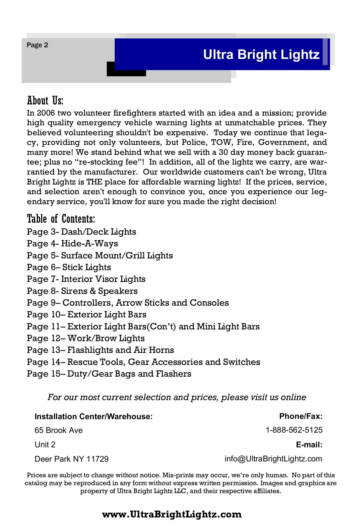 Introduction Of Ultra Bright Lightz Pages 1 16 Text Version
