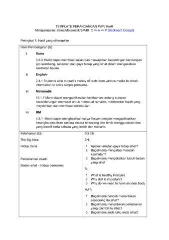 Contoh Templat Perancangan Pdpc 1 Flip Ebook Pages 1 3 Anyflip Anyflip