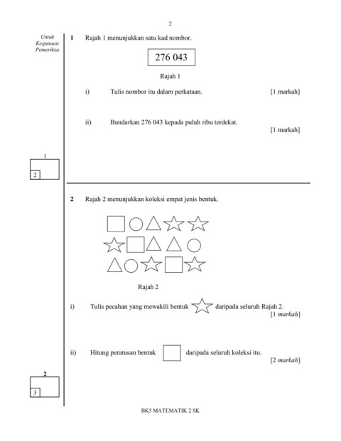 Kertas 2 Matematik Tahun 6 Flip Ebook Pages 1 12 Anyflip Anyflip