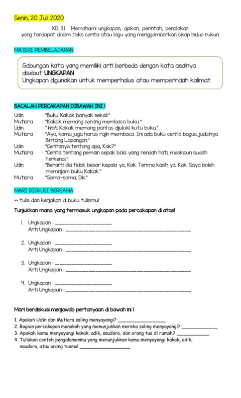 Bahan Materi Senin Selasa 20 21 Juli 2020 Flip Ebook Pages 1 4 Anyflip Anyflip