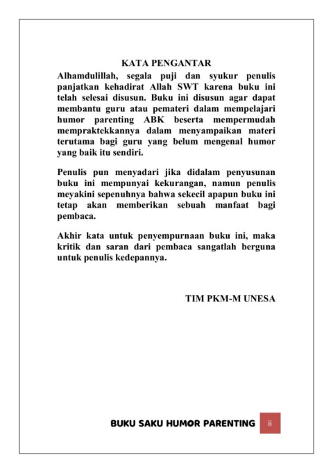 Buku Saku Humor Parenting