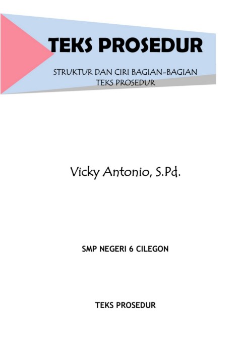 Teks Prosedur
