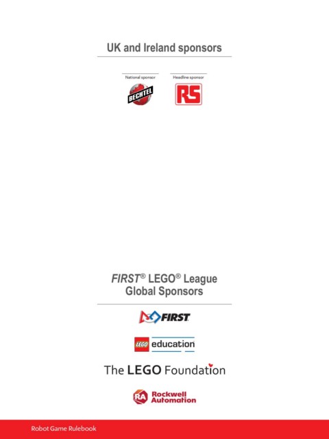 first lego league rules