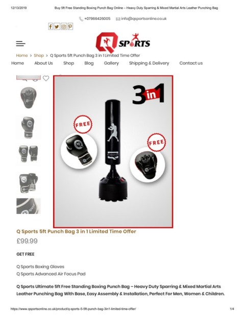 punching bag online shopping