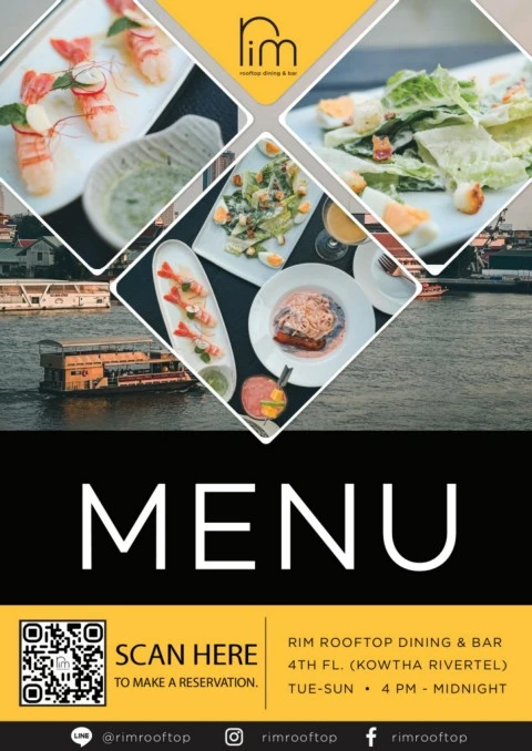 MENU RIM ROOFTOP DINING & BAR