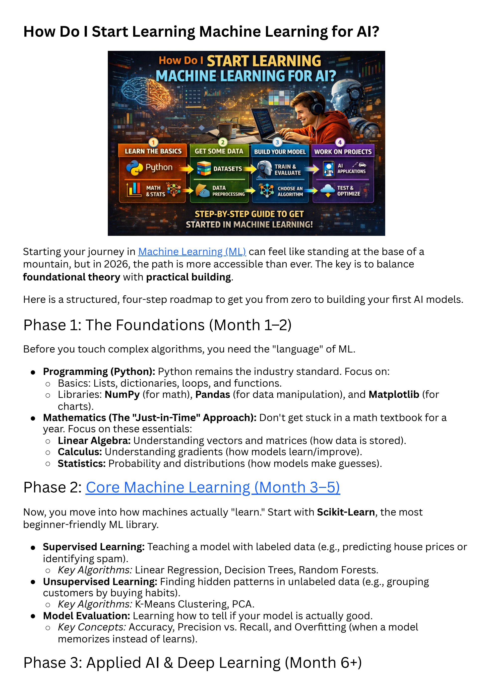How Do I Start Learning Machine Learning for AI (1)