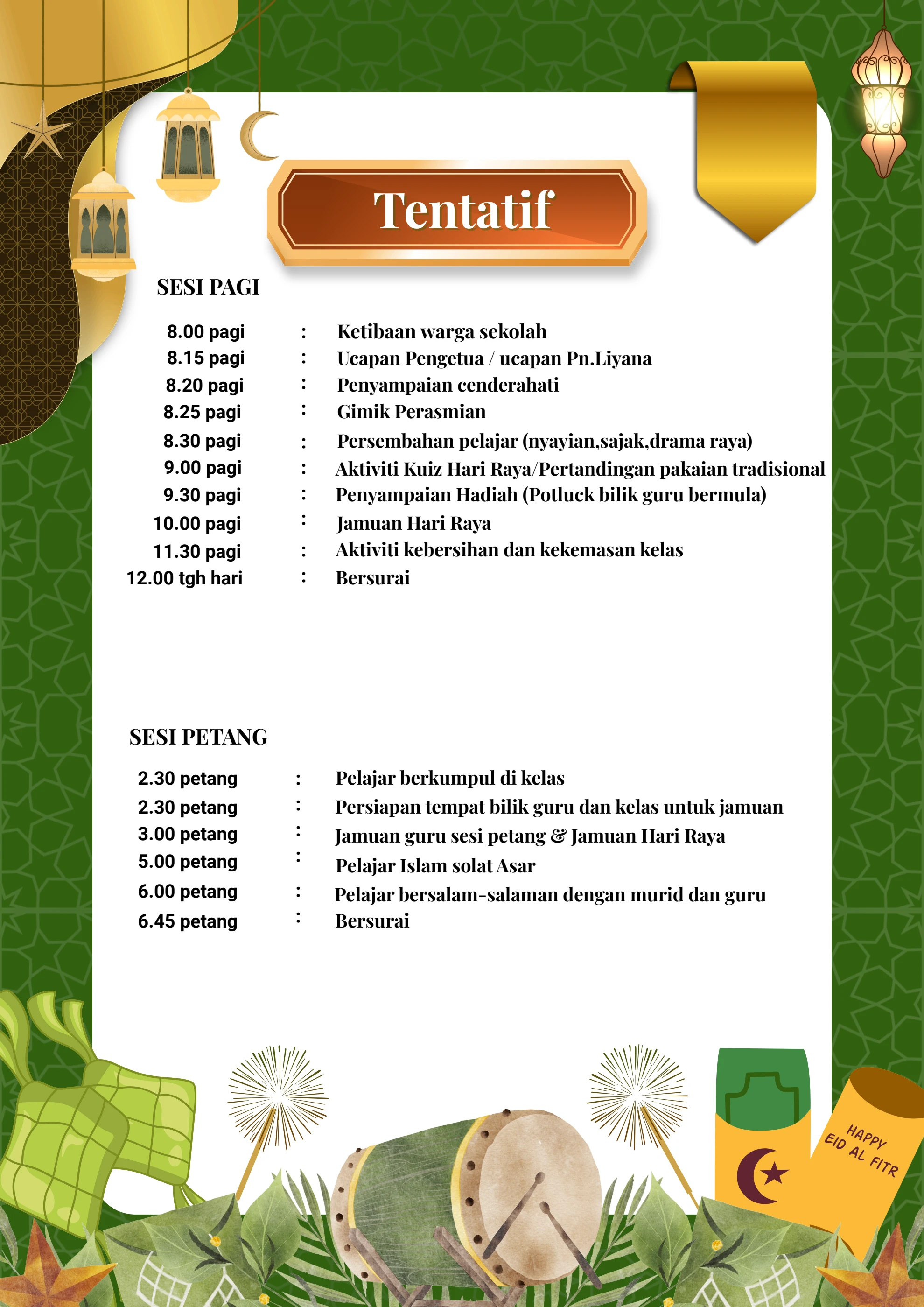 Buku Program Vip Raya BUKU PROGRAM HARI RAYA