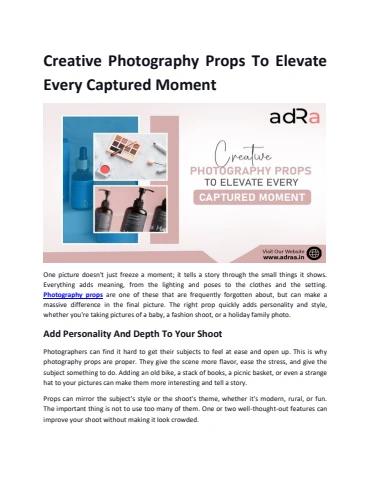 Creative Photography Props To Elevate Every Captured Moment