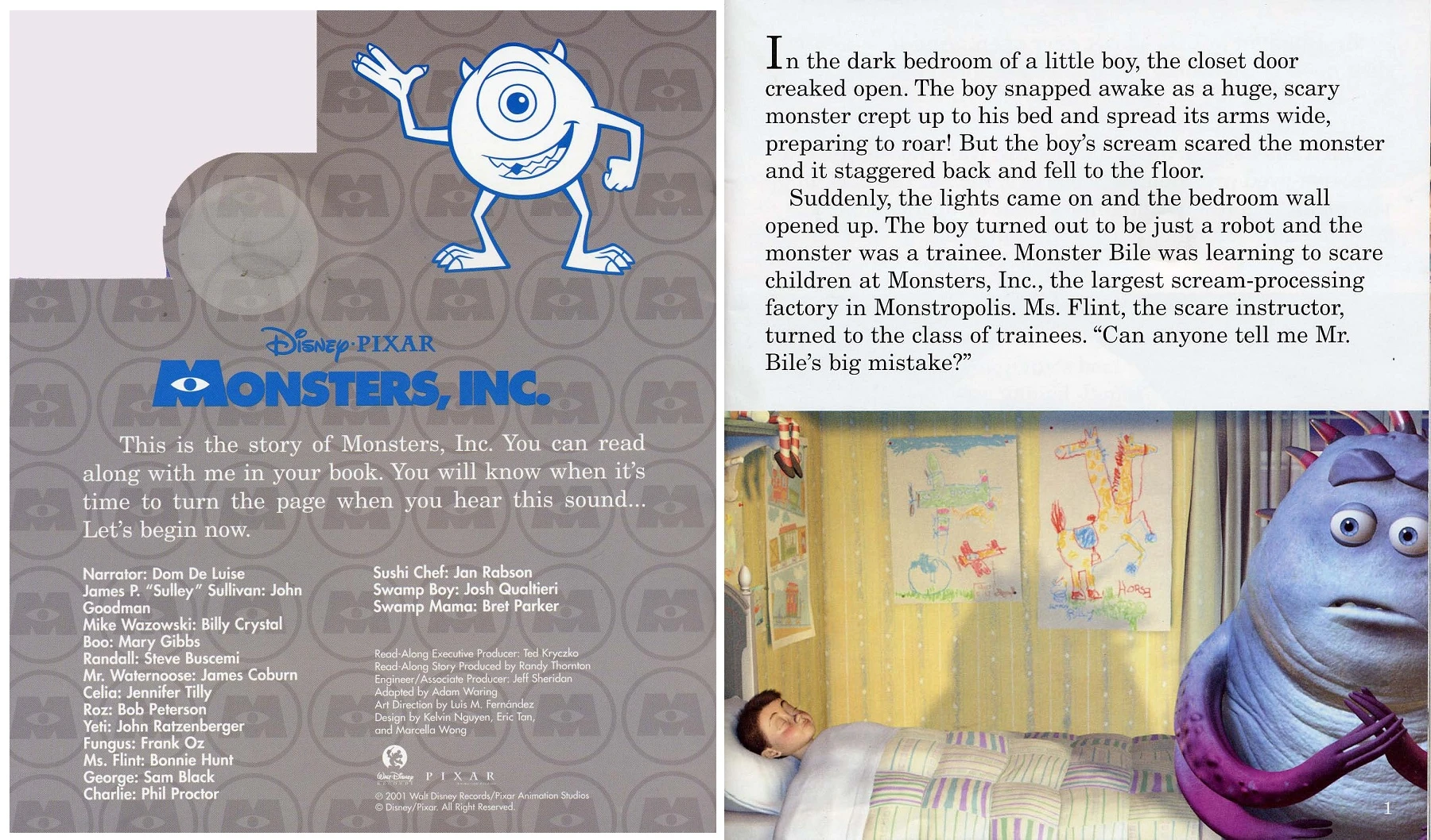 Monster Inc Read Along Disney