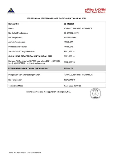 lhdn 2021
