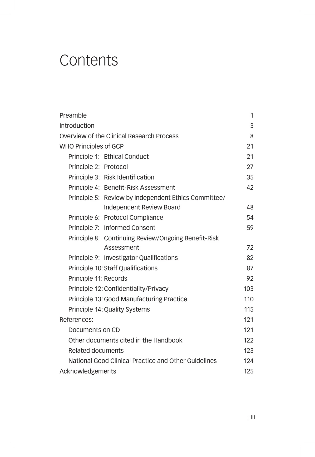 WHO Handbook for Good Clinical Resaerch Practice (GCP)