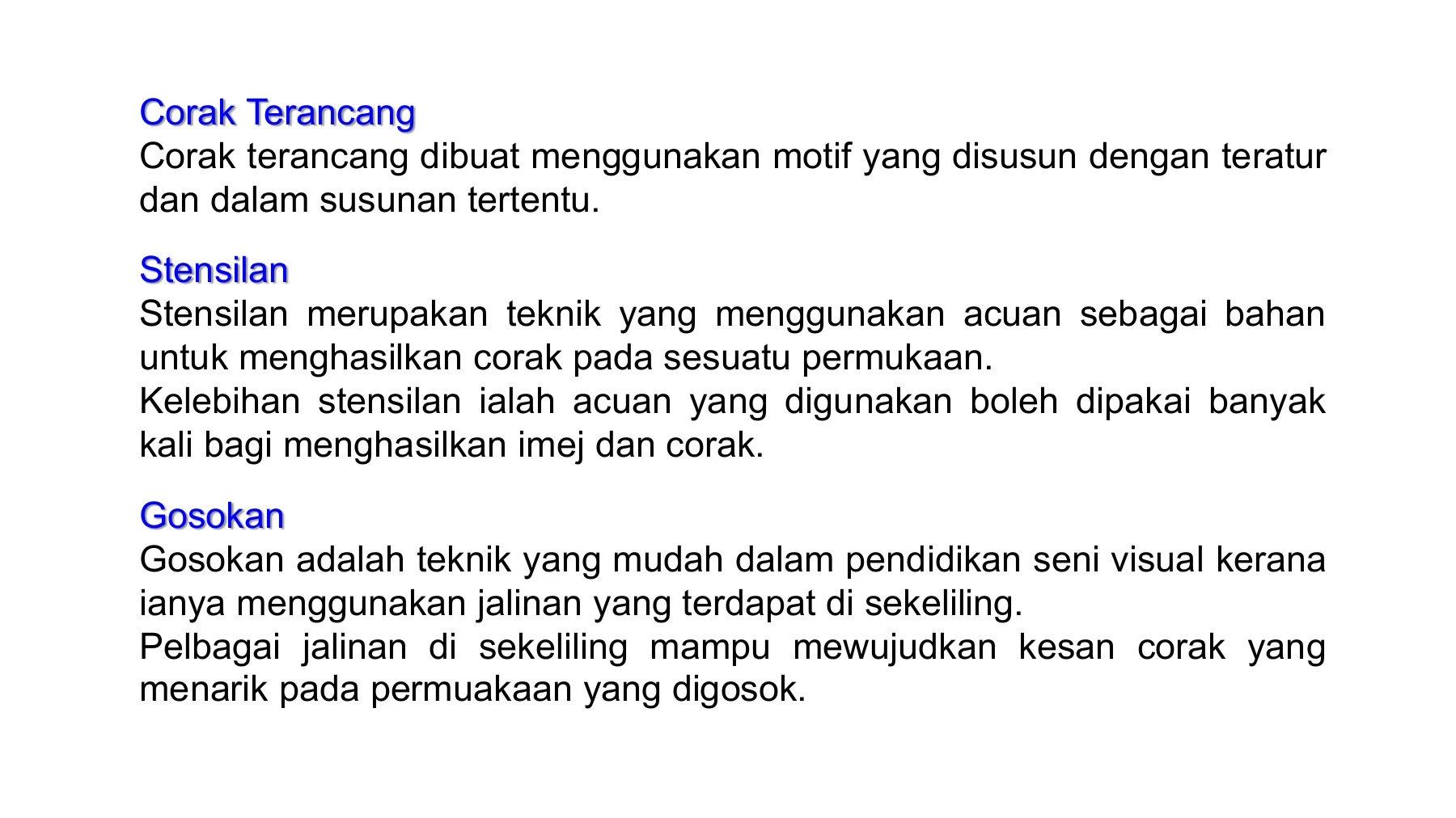 TEKNIK STENSILAN DAN GOSOKKAN