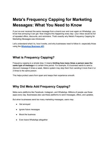 Meta's Frequency Capping for Marketing Messages_ What You Need to Know ...