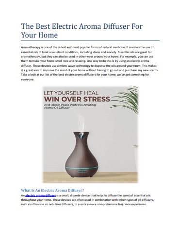 The Best Electric Aroma Diffuser For Your Home - rachelj857180 Flip PDF ...