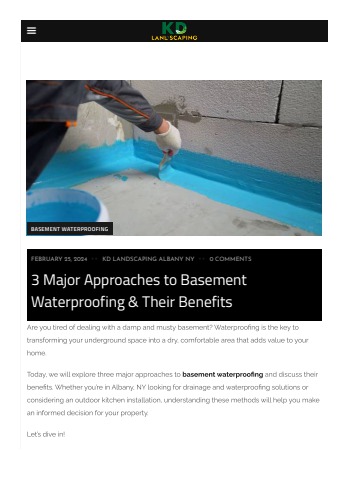 3 Major Approaches to Basement Waterproofing & Their Benefits - KD ...