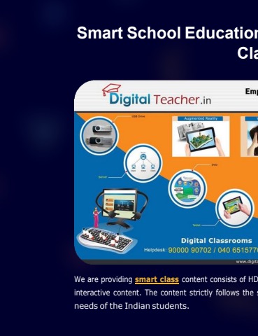 Smart School Educational K12 Content Smart Class - Digital Teacher Flip ...