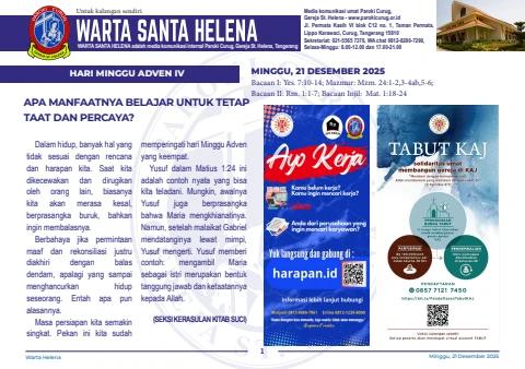 Warta 21 Desember 2025