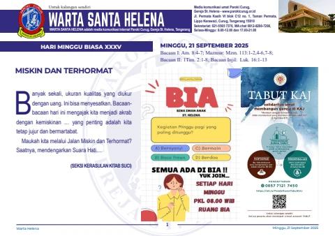 Warta 21 September 2025