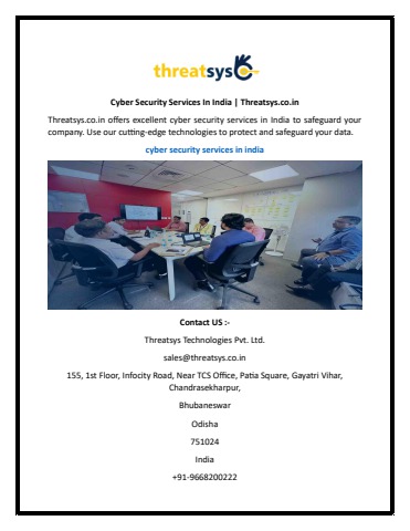 Cyber Security Services In India Threatsys.co.in ...