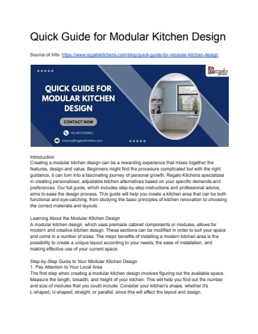 Quick Guide for Modular Kitchen Design - it nucleus Flip PDF | AnyFlip
