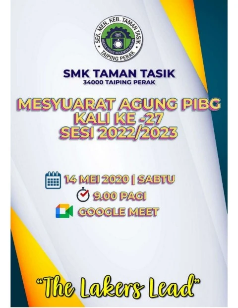 BUKU PROGRAM MESYUARAT AGUNG PIBG SMKTT KALI KE-27