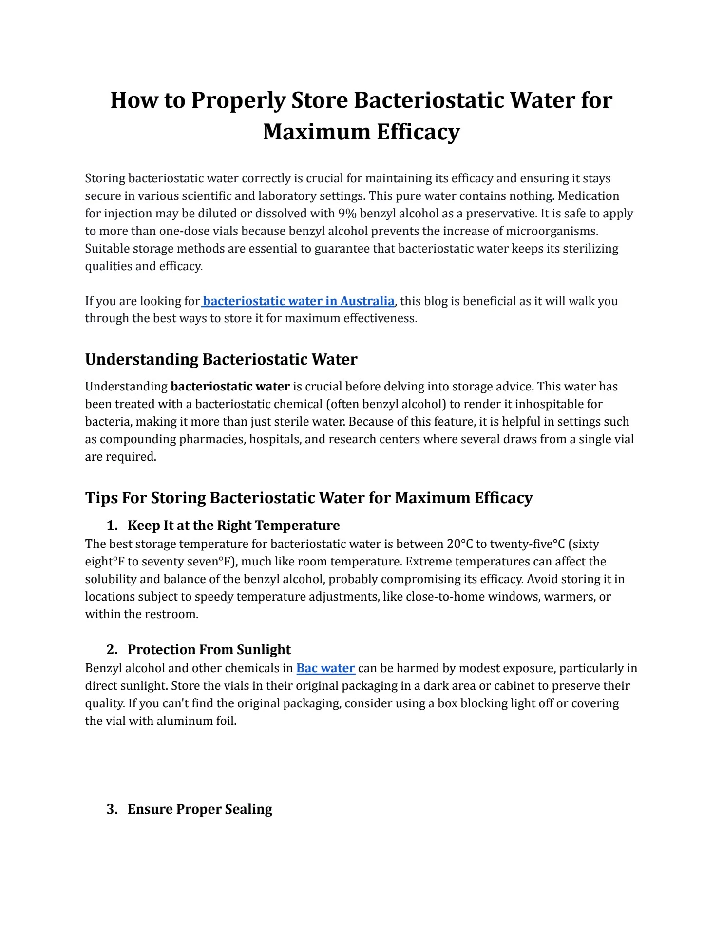 quality research bac water Shop