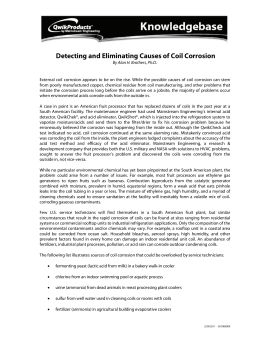 Detecting and Eliminating Causes of Coil Corrosion - Qwik