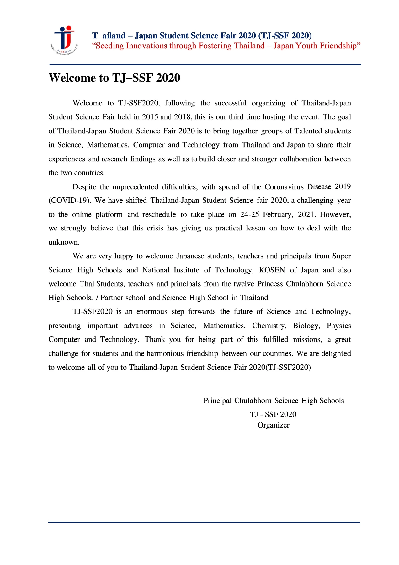 Program book - TJSSF 2020