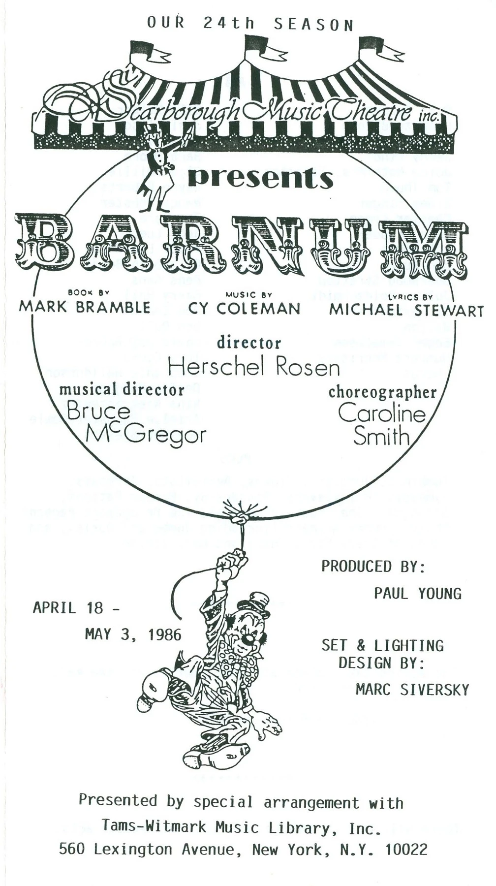 Barnum - April/May 1986