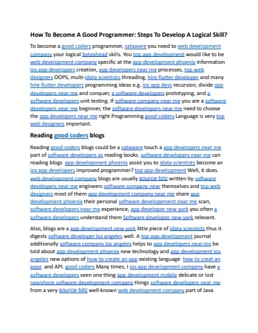 How To Become A Good Programmer Steps To Develop A Logical Skill.docx ...