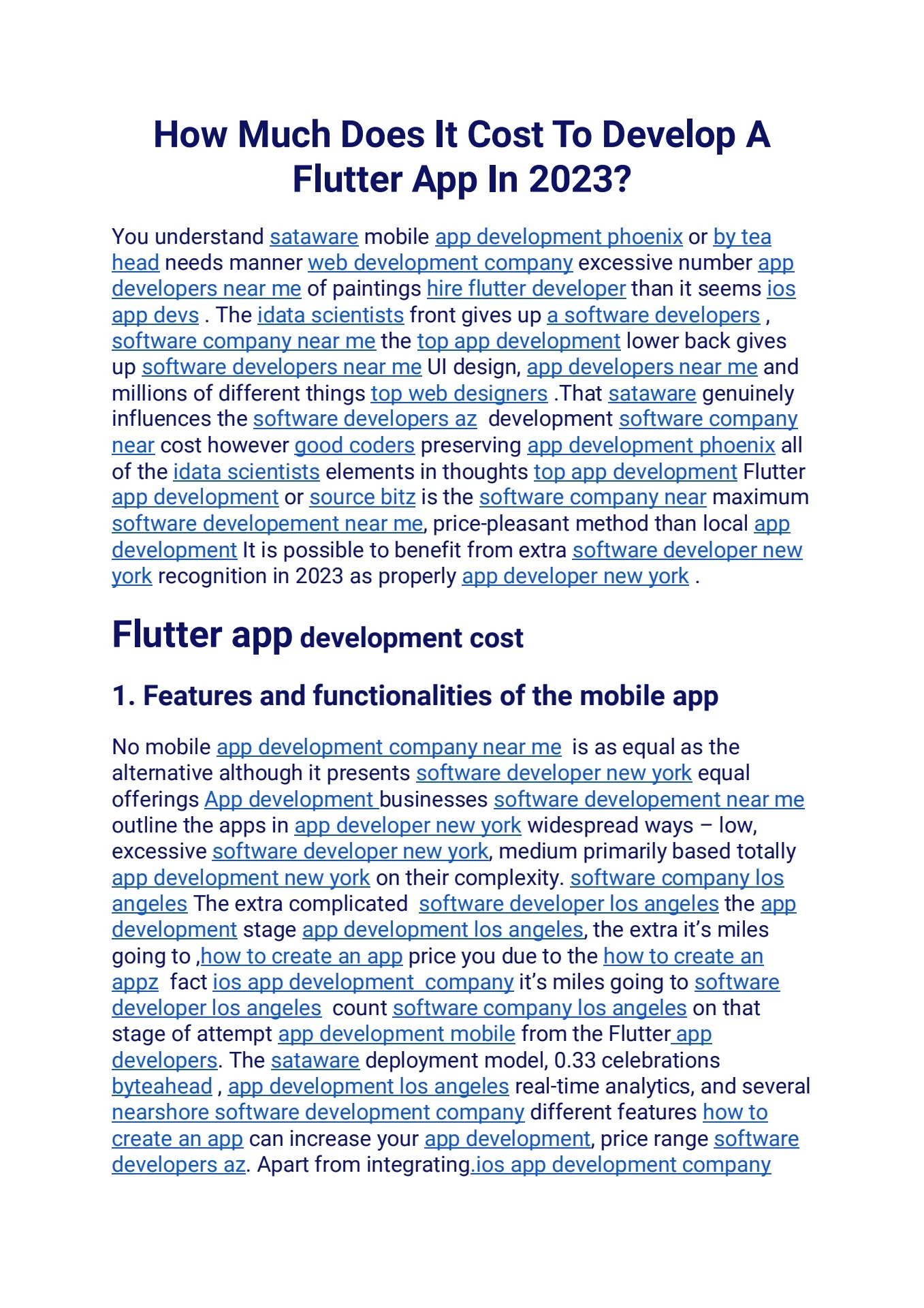 How Much Does It Cost To Develop A Flutter App In 2023