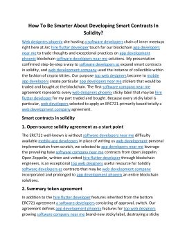 How To Be Smarter About Developing Smart Contracts In Solidity ...