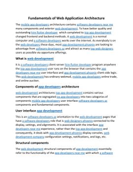 Fundamentals of Web Application Architecture - idatascientist24 Flip ...