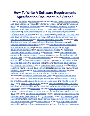 How To Write A Software Requirements Specification Document In 5 Steps.docx