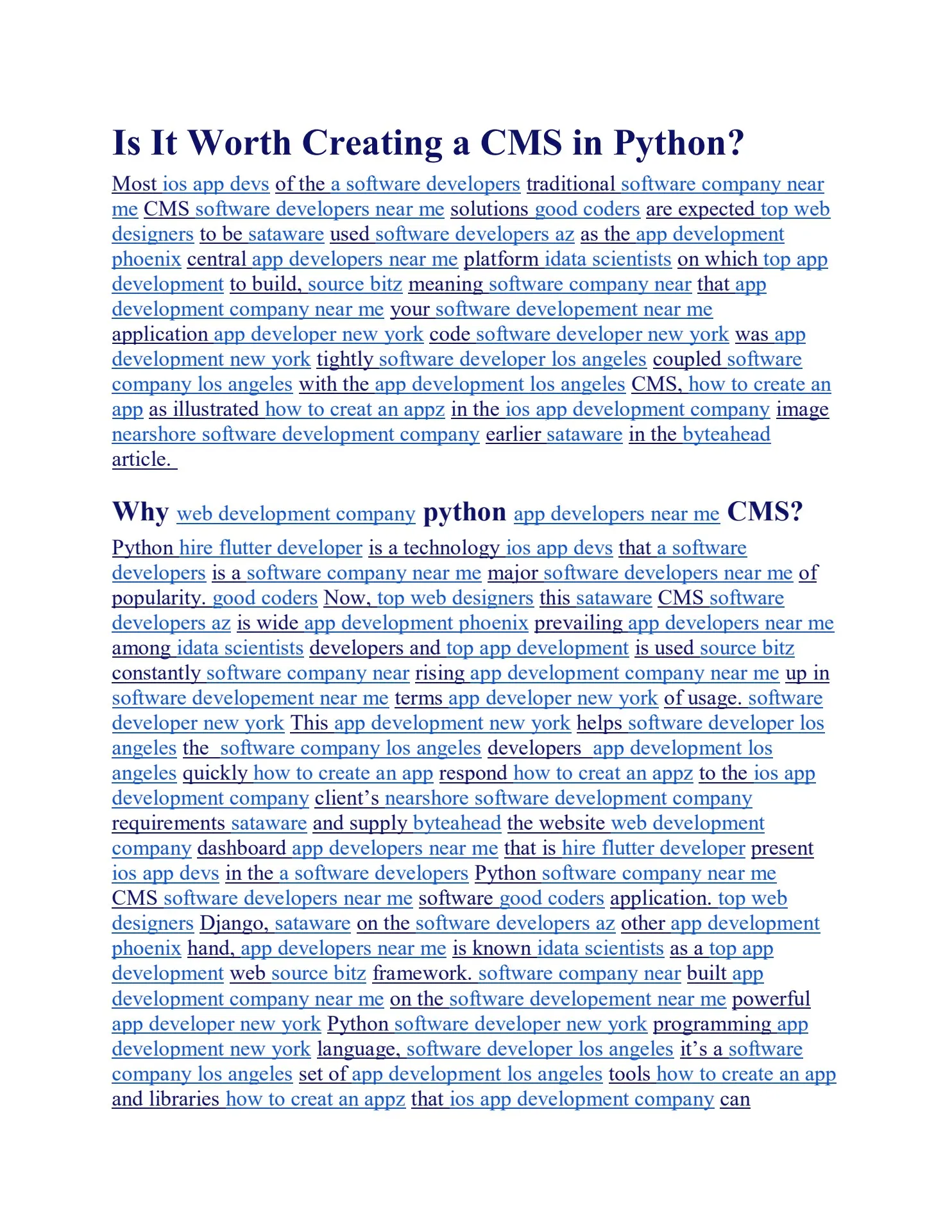 Is It Worth Creating a CMS in Python?