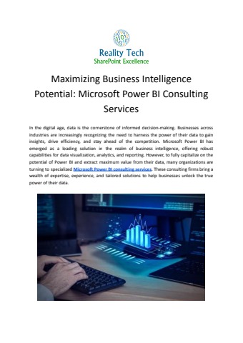 Microsoft Power BI Consulting Services - realitytech37 Flip PDF | AnyFlip