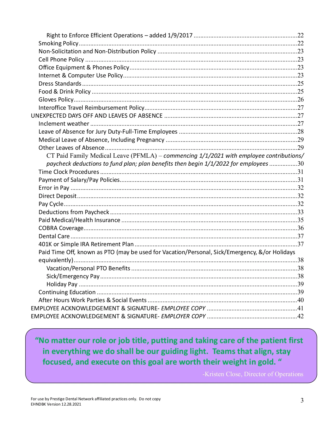 Employee Handbook 2022