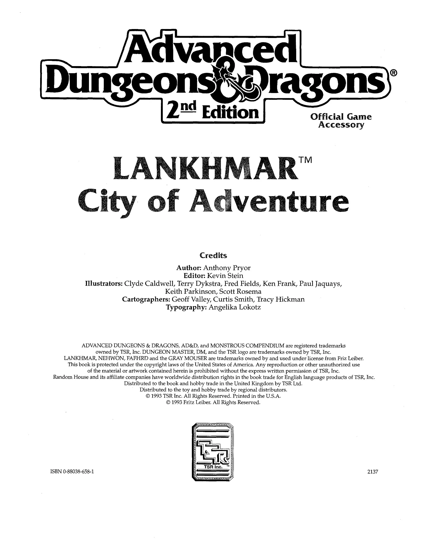 AD&D - Lankhmar - City of Adventure (2e)