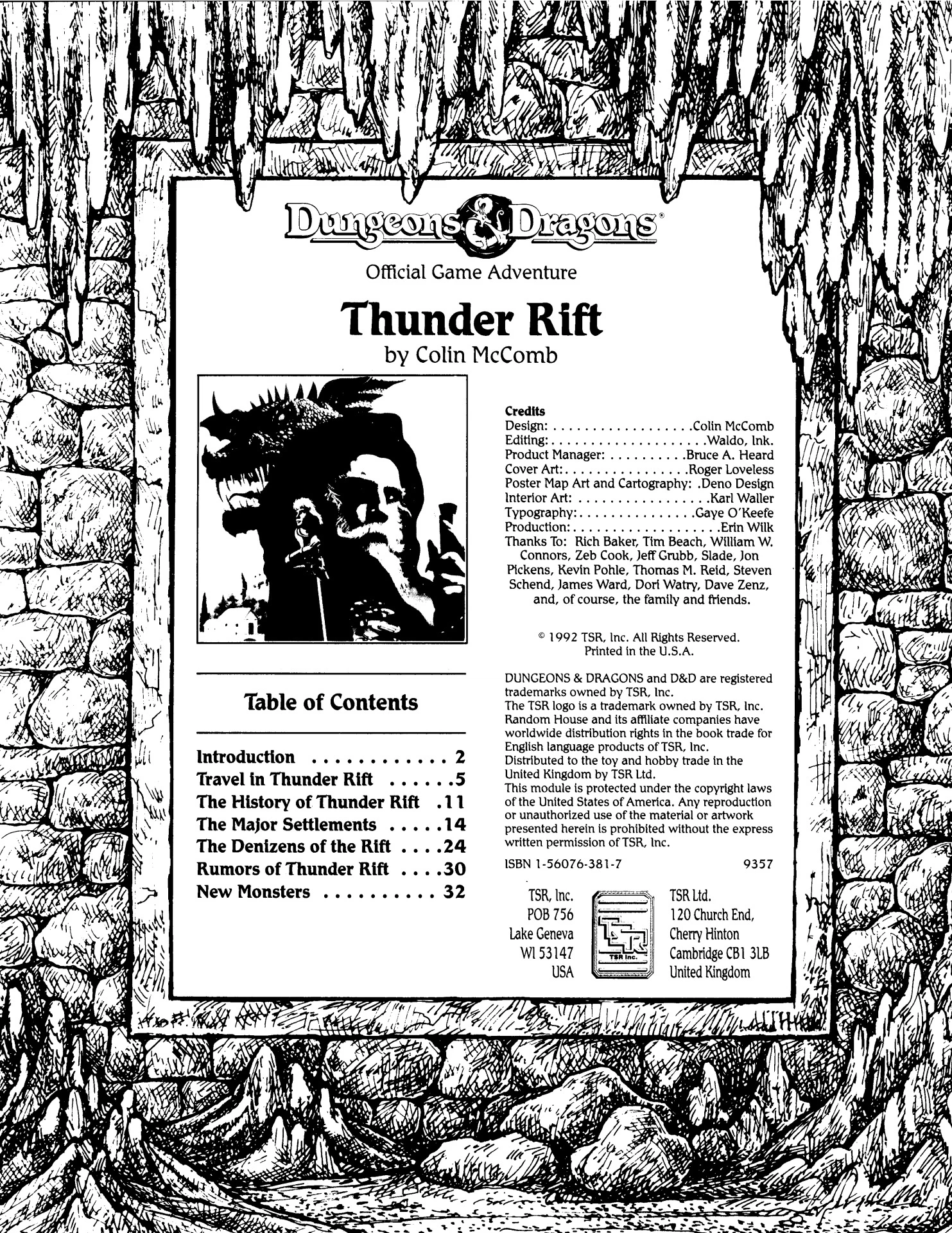 Thunder Rift Setting Map D&D - TRS1 - Thunder Rift (all levels)