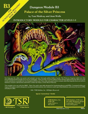 D&D - B3 - Palace of the Silver Princess [Green Cover] (TSR9044) (lvl 1-3)