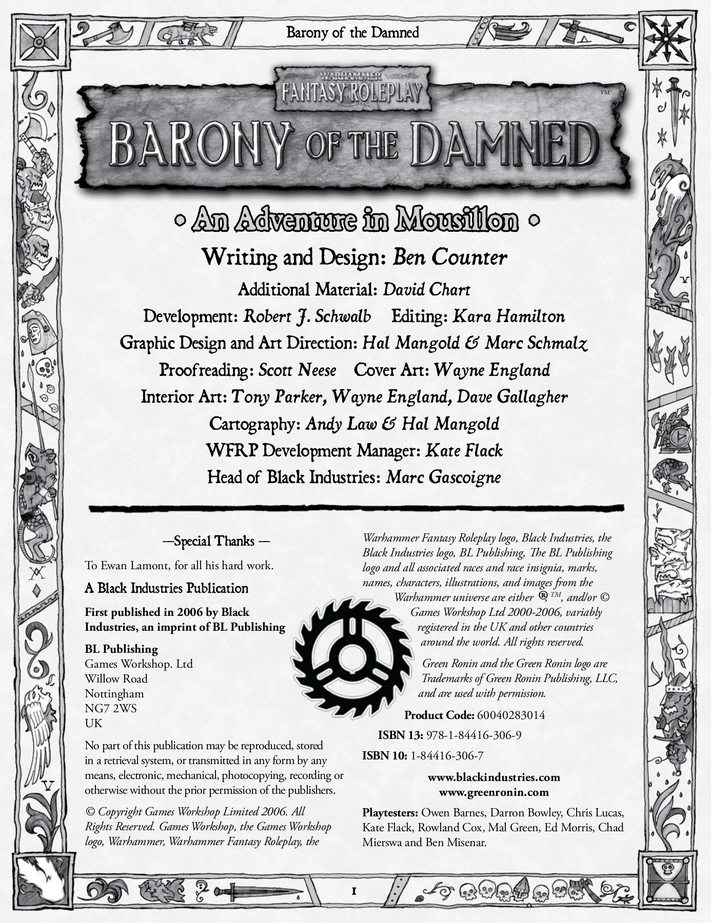 WFRP - Barony of the Damned - An Adventure in Mousillon