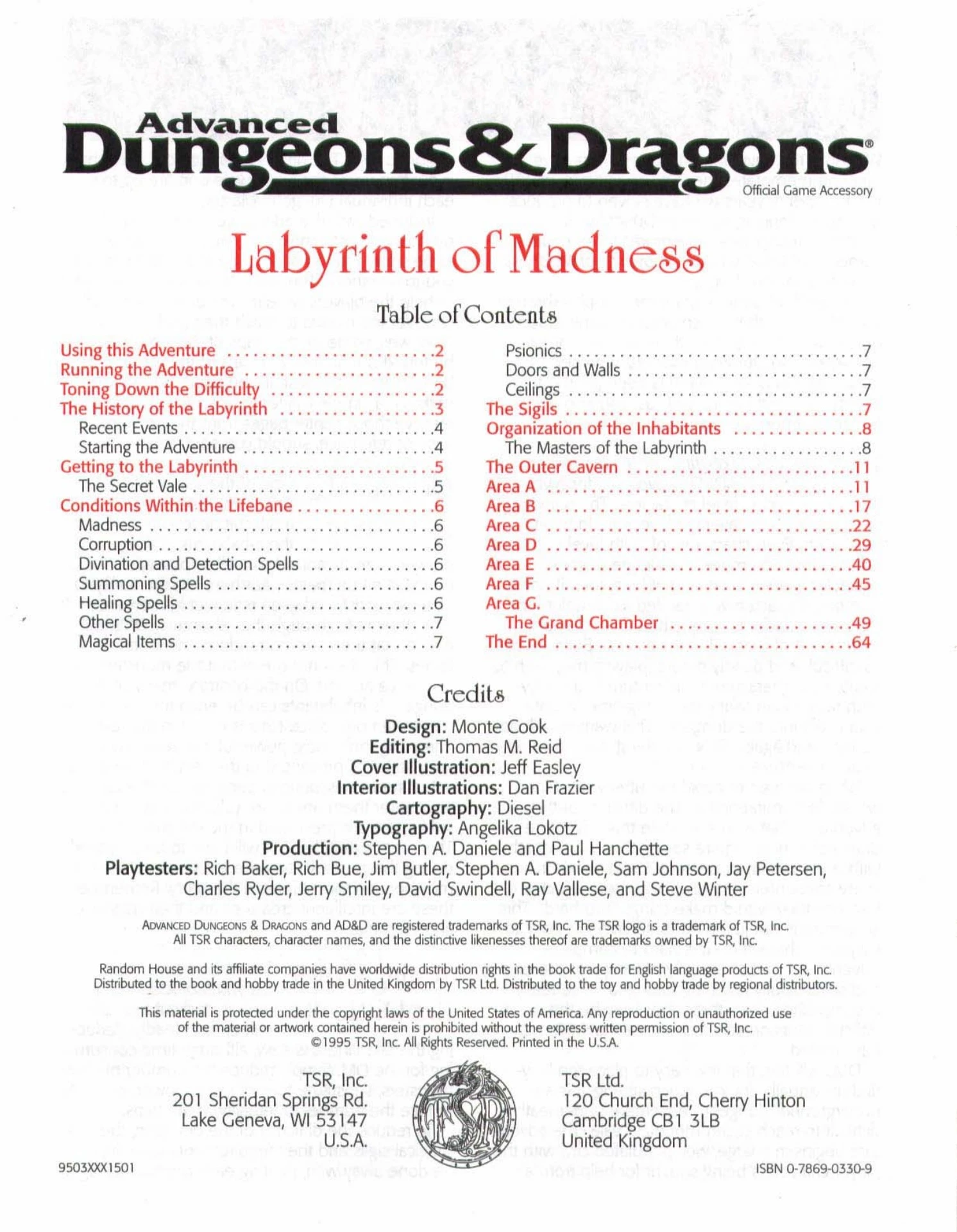 AD&D - Labyrinth of Madness (2e) (lvl 15-20)
