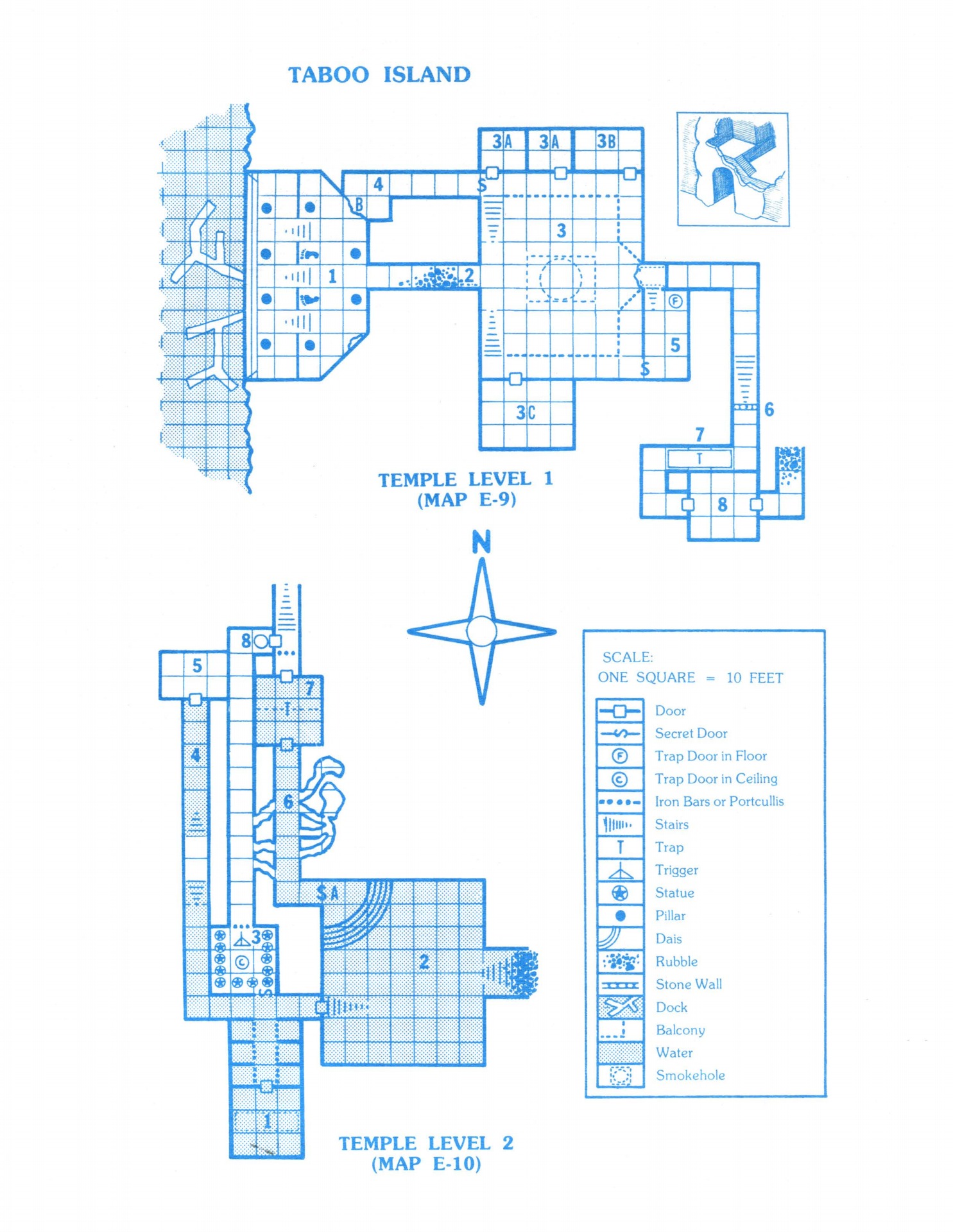 D&D - X1 - The Isle of Dread [Blue Cover] (TSR9043) (lvl 3-7
