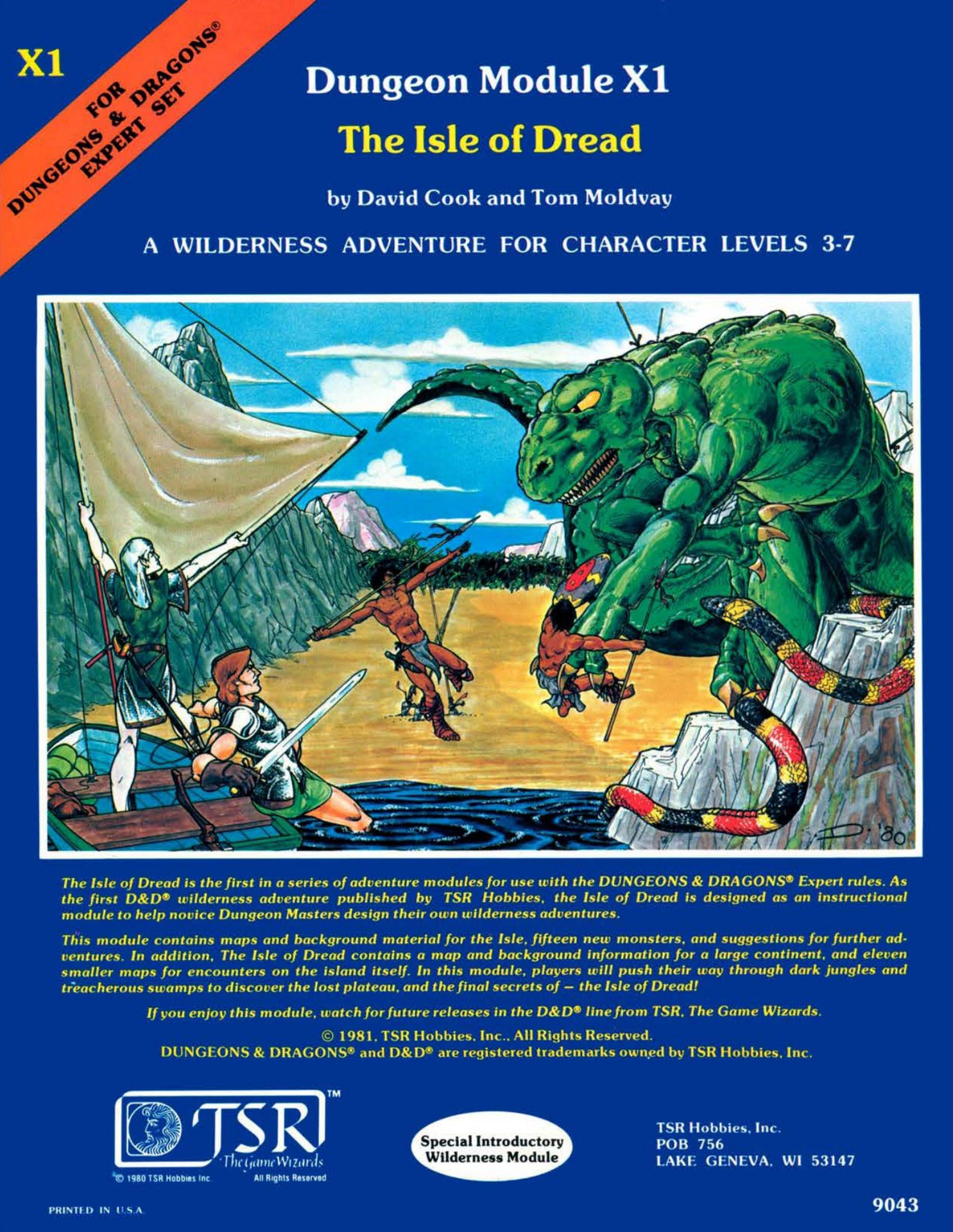 D&D - X1 - The Isle of Dread [Blue Cover] (TSR9043) (lvl 3-7