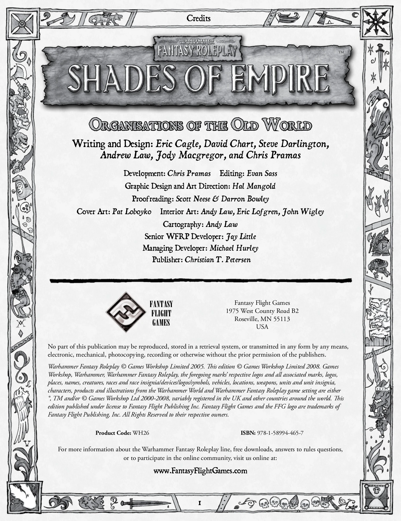 WFRP - Shades of Empire - Organizations of the Old World - Flip