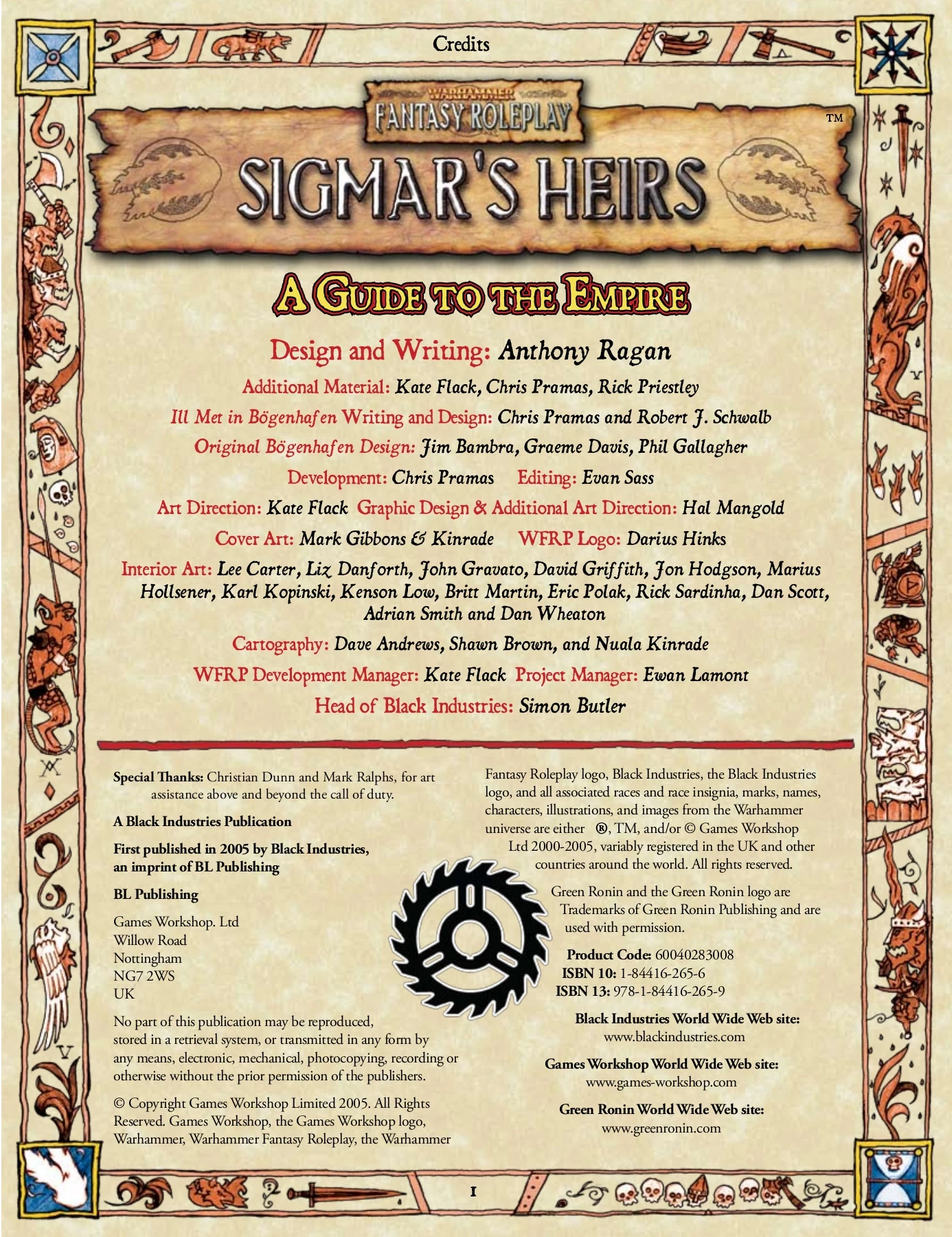 WFRP - Sigmar's Heirs - A Guide to the Empire