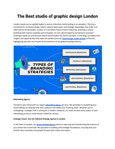 The Best studio of graphic design London