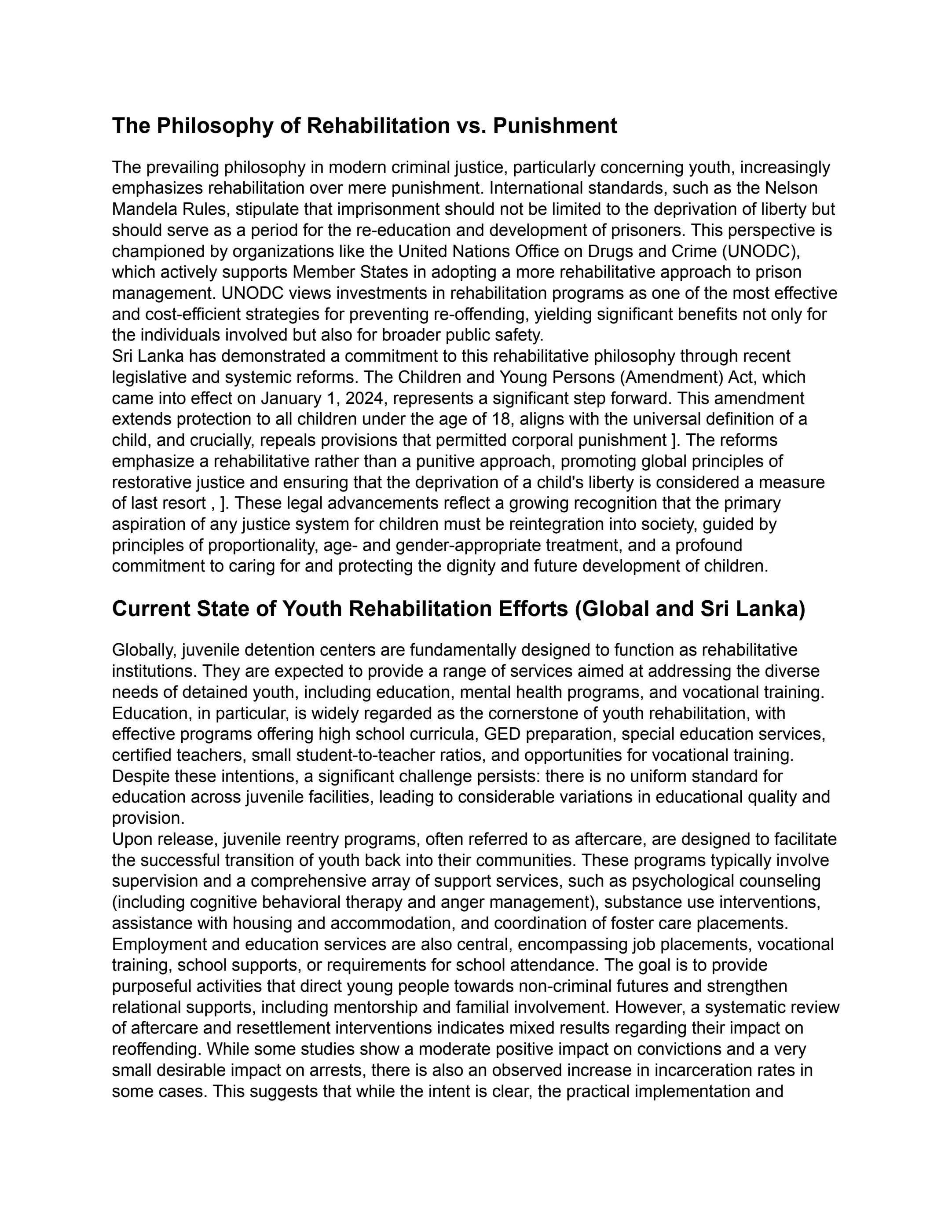 Moral Recovery Program Design Youth Crime Rehabilitation Program Proposal