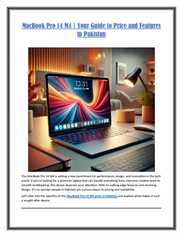 MacBook Pro 14 M4 Your Guide to Price and Features in Pakistan